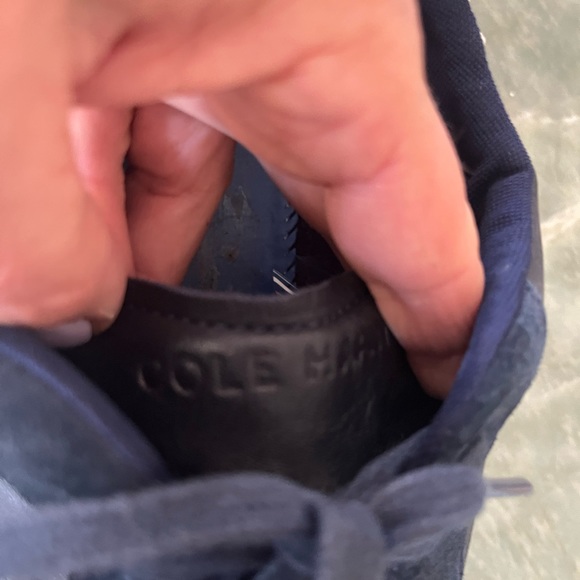 Cole Haan Navy Leather Sneakers - Picture 9 of 9